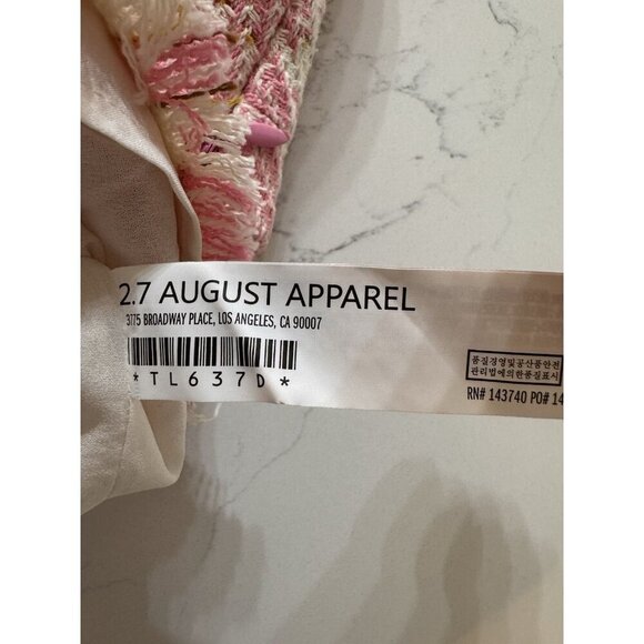 NWOT Endless Rose Dress Women’s Small Pink Tweed Corset Sweetheart Preppy Spring - Picture 14 of 16